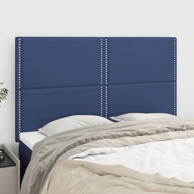 vidaXL Testiere 4 pz Blu 72x5x78/88 cm in Tessuto