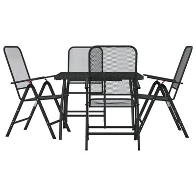 vidaXL Set da Pranzo da Giardino 5pz Antracite in Rete Metallica