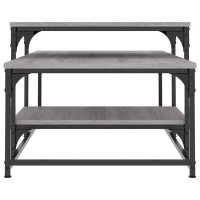 vidaXL Tavolino da Salotto Grigio Sonoma 102x60x45cm Legno Multistrato