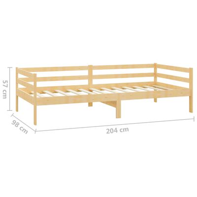 vidaXL Divano Letto con Materasso 90x200 cm Legno Massello di Pino