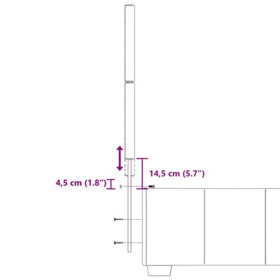 vidaXL Giroletto a Molle con Materasso Crema 100x200 cm in Tessuto