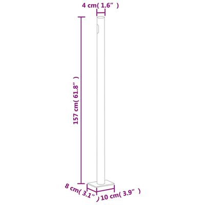 vidaXL Tenda Laterale Retrattile per Patio 600x160 cm Grigia