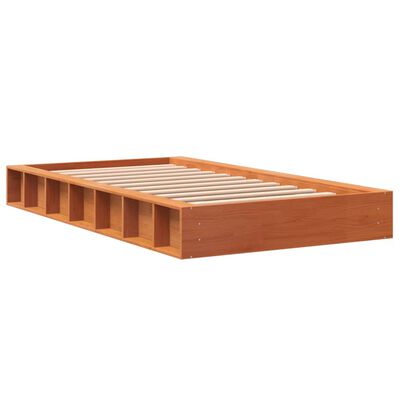 vidaXL Letto senza Materasso Marrone Cera 75x190 cm in Legno di Pino