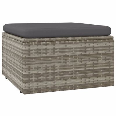 vidaXL Set Divani da Giardino 10 pz con Cuscini in Polyrattan Grigio