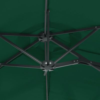 vidaXL Ombrellone a Doppia Testa Verde 316x240 cm