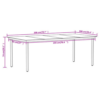 vidaXL Set da Pranzo per Giardino 9 pz con Cuscini Nero