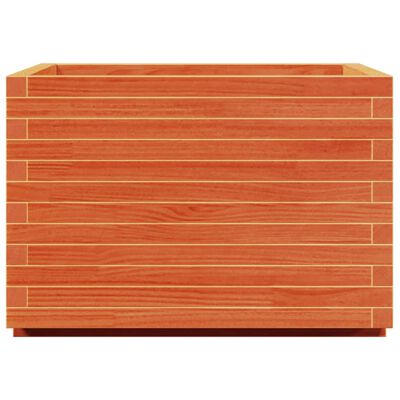 vidaXL Fioriera Giardino Marrone Cera 70x70x49,5cm Legno Massello Pino