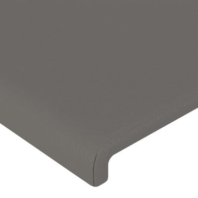 vidaXL Testiera ad Orecchio Grigio 203x16x78/88 cm in Similpelle