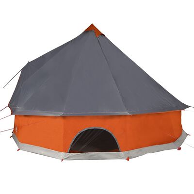 vidaXL Tenda Familiare Tipi 6 Persone Grigia e Arancione Impermeabile