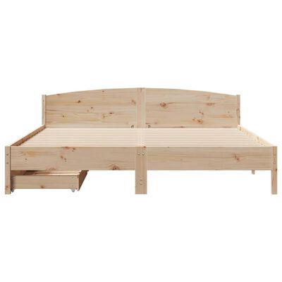 vidaXL Letto senza Materasso 200x200 cm in Legno Massello di Pino