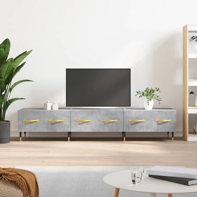 vidaXL Mobile Porta TV Grigio Cemento 150x36x30 cm Legno Multistrato