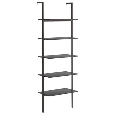 vidaXL Scaffale Pendente a 5 Livelli Nero 64x35x185 cm