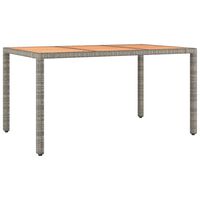 vidaXL Tavolo Giardino Piano Legno Grigio Polyrattan e Massello Acacia