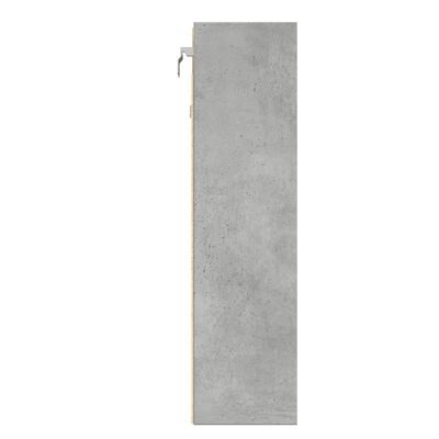 vidaXL Armadietto Vetrina Grigio Cemento 100x15x58cm Legno Multistrato