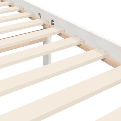 vidaXL Giroletto con Testiera Bianco Small Double Legno Massello