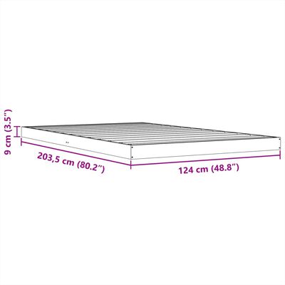 vidaXL Giroletto Marrone Cera 120x200 cm in Legno Massello di Pino