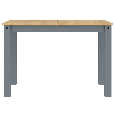 vidaXL Tavolo da Pranzo Panama Grigio 117x60x75 cm Legno Massello Pino