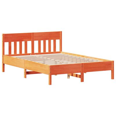 vidaXL Letto senza Materasso Marrone Cera 140x190 cm in Legno di Pino