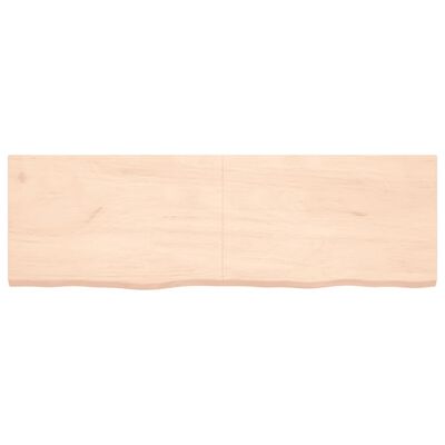 vidaXL Piano Bagno 160x50x(2-4) cm in Legno Massello Non Trattato