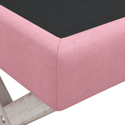 vidaXL Sgabello Portaoggetti rosa 110x45x49 cm in Velluto