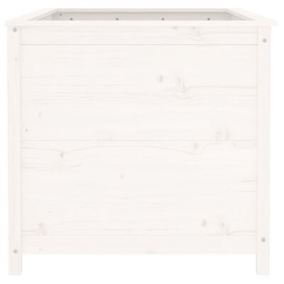 vidaXL Fioriera Rialzata Giardino Bianca 119,5x82,5x78cm Massello Pino