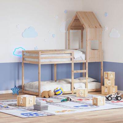 vidaXL Tetto per Letto Bambini 55x84x132 cm in Legno Massello di Pino