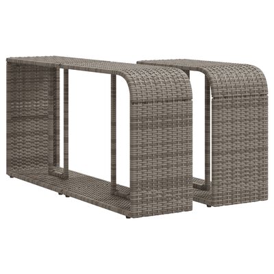 vidaXL Set Divani da Giardino 11 pz con Cuscini in Polyrattan Grigio