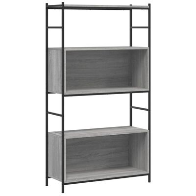 vidaXL Libreria Grigio Sonoma 80x30x145,5 cm Legno Multistrato e Ferro