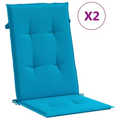 vidaXL Cuscini per Sedie 2 pz Blu 120x50x3 cm in Tessuto