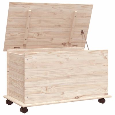 vidaXL Cassapanca con Ruote ALTA 73x39,5x44 cm Legno Massello di Pino