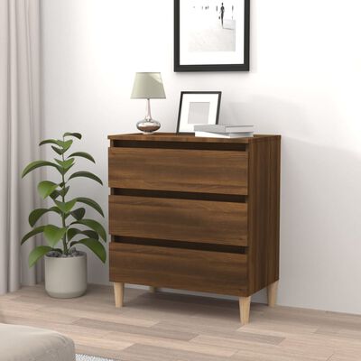 vidaXL Credenza Rovere Marrone 60x35x69 cm in Legno Multistrato