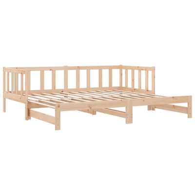 vidaXL Divano Letto con Letto Estraibile 80x200cm Legno Massello Pino