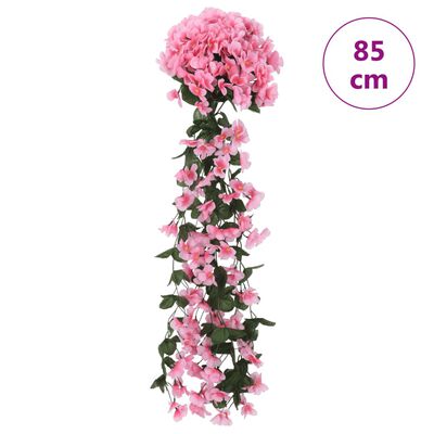 vidaXL Ghirlande Fiori Artificiali Natale 3 pz Rosa 85 cm