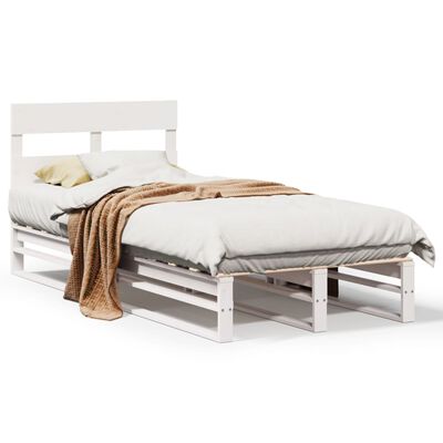 vidaXL Letto senza Materasso Bianco 90x200 cm Legno Massello di Pino