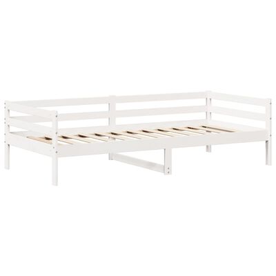 vidaXL Dormeuse con Tetto 90x200 cm Bianco in Legno Massello di Pino