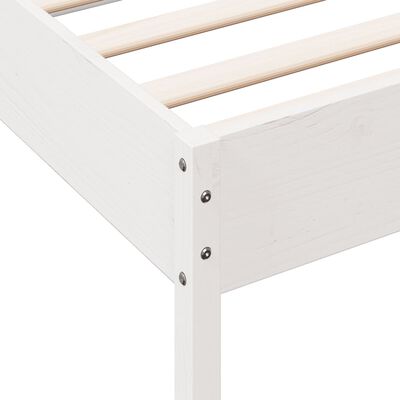 vidaXL Giroletto senza Materasso Bianco 75x190 Legno Massello di Pino