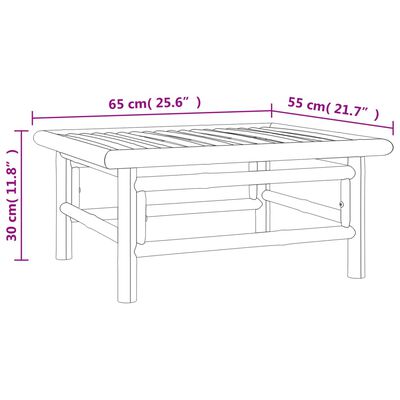 vidaXL Set Salotto da Giardino 7pz con Cuscini Verdi Bambù