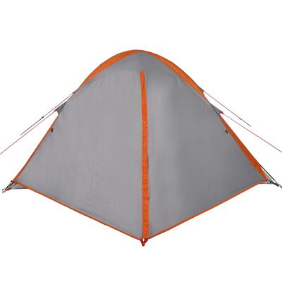 vidaXL Tenda da Campeggio a Cupola 2 Persone Grigio e Arancione