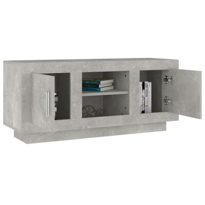 vidaXL Mobile Porta TV Grigio Cemento 102x35x45cm in Legno Multistrato