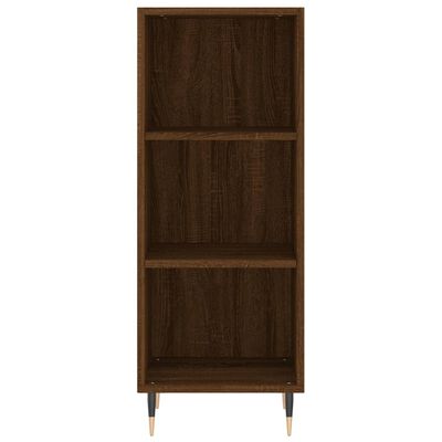 vidaXL Credenza Rovere Marrone 34,5x34x180 cm in Legno Multistrato