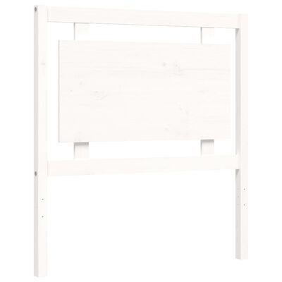 vidaXL Giroletto senza Materasso Bianco 90x200 cm Legno Massello Pino