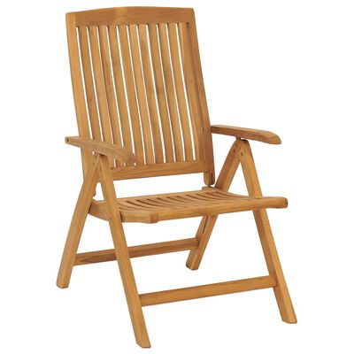 vidaXL Sedie da Giardino Reclinabili con Cuscini 2 pz in Legno di Teak