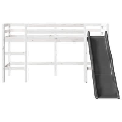 vidaXL Letto a Soppalco senza Materasso Bambini Bianco 80x200cm Pino