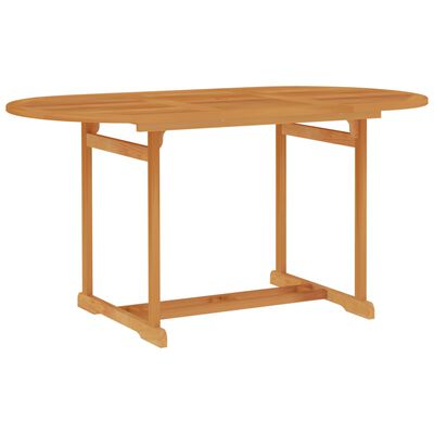 vidaXL Set da Pranzo per Giardino 5 pz in Legno Massello di Teak