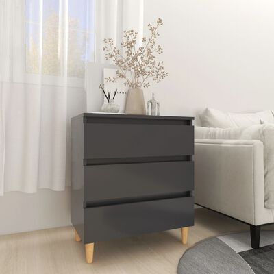 vidaXL Credenza Grigia 60x35x69 cm in Legno Multistrato