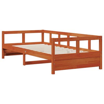 vidaXL Dormeuse senza Materasso Marrone Cera 80x200 cm Legno di Pino