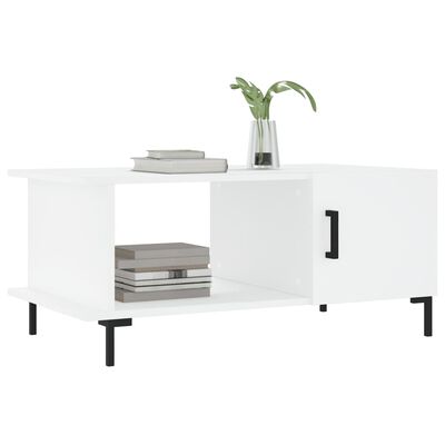 vidaXL Tavolino da Salotto Bianco 90x50x40 cm in Legno Multistrato