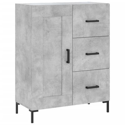 vidaXL Credenza Grigio Cemento 69,5x34x90 cm in Legno Multistrato