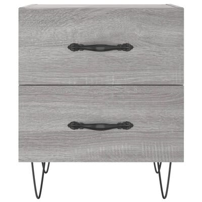 vidaXL Comodini 2 pz Grigio Sonoma 40x35x47,5 cm in Legno Multistrato