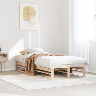 vidaXL Letto senza Materasso 75x190 cm in Legno Massello Pino